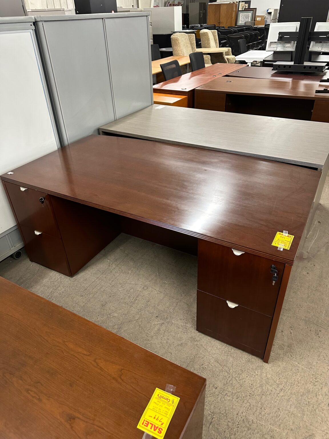 USED DOUBLE PEDESTAL DESK Carroll's Office Furniture